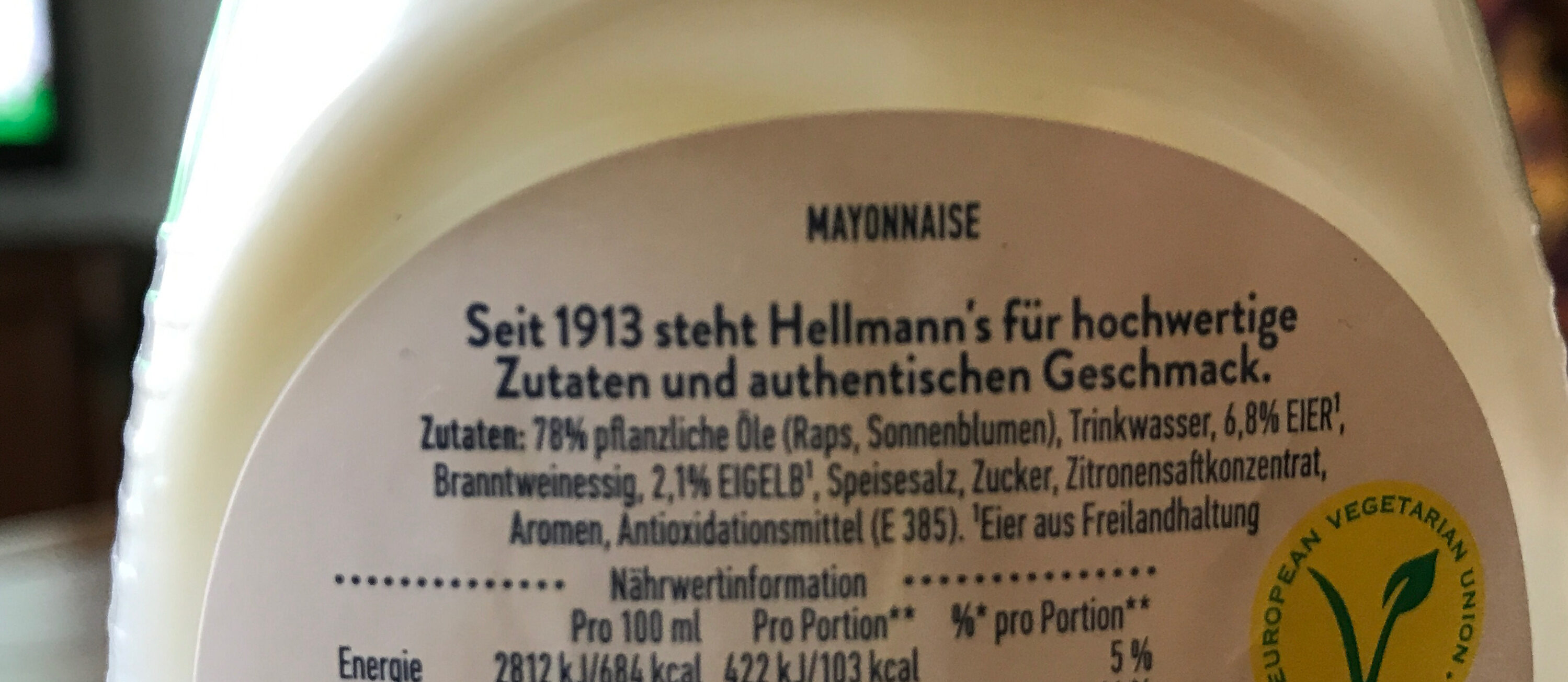 Real Mayonnaise - Ingredients