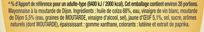 Amora Mayonnaise De Dijon Flacon Souple 415g - Ingrédients