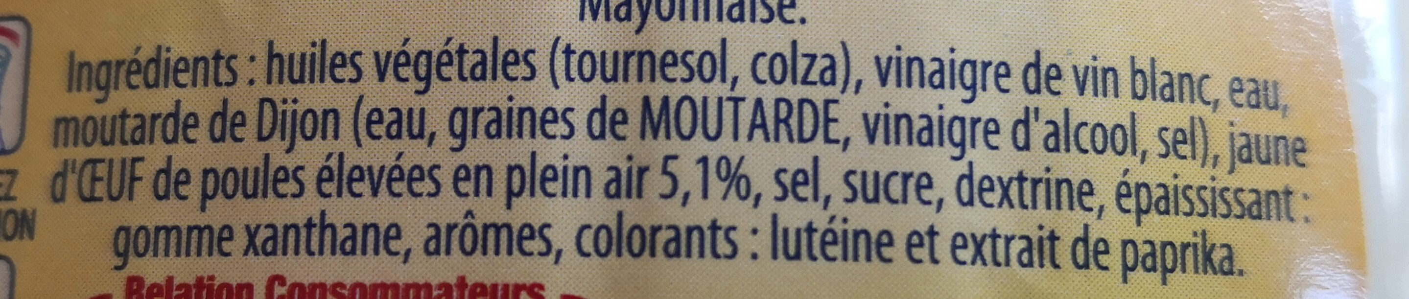 Amora Mayonnaise De Dijon Flacon Souple 235g - Ingrédients
