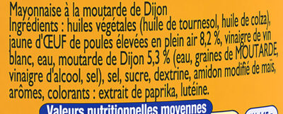 Amora Mayonnaise De Dijon Bocal 470g - Ingrediënten - fr