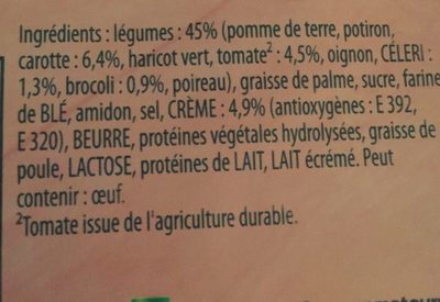 Knorr Soupe Douceur De 9 Légumes Touche De Crème lot de - Ingrédients