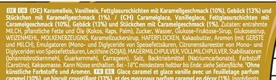 Viennetta Glace Dessert Biscuit Caramel - Zutaten