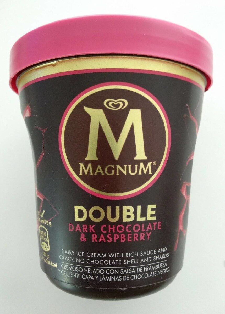 Magnum Glace Pot Double Chocolat Noir & Framboise 440 ML - Producto