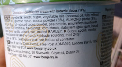Pot Vegan Chocolate Fudge Brownie - Ingredients - en