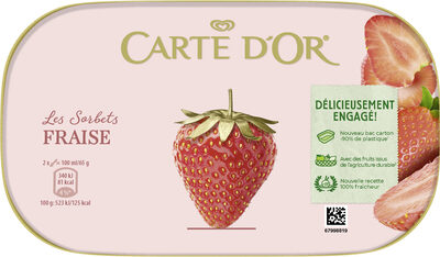 CARTE D'OR Glace Sorbet Fraise 900ml - Product - fr