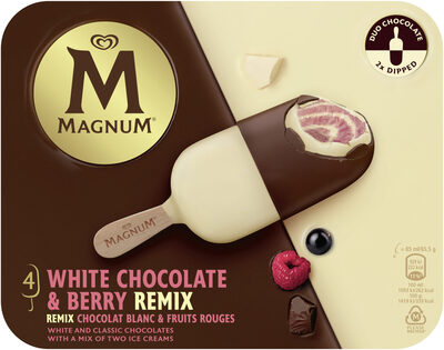 Magnum Glace Bâtonnet Chocolat Blanc & Fruits Rouges Remix 4x85ml - Product - fr