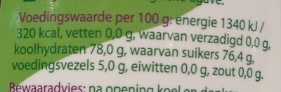 Agave siroop - Voedingswaarden
