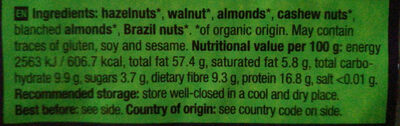 Mixed nuts - Nutrition facts