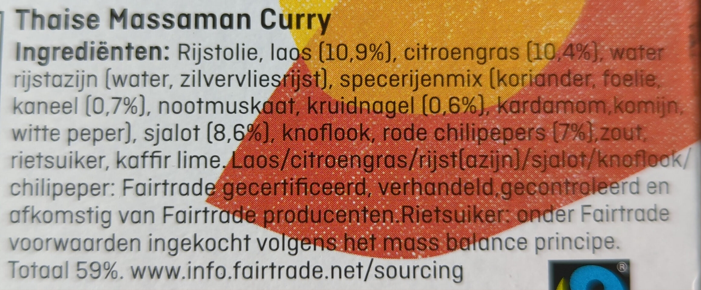 Thaise Massaman Curry - Ingrediënten
