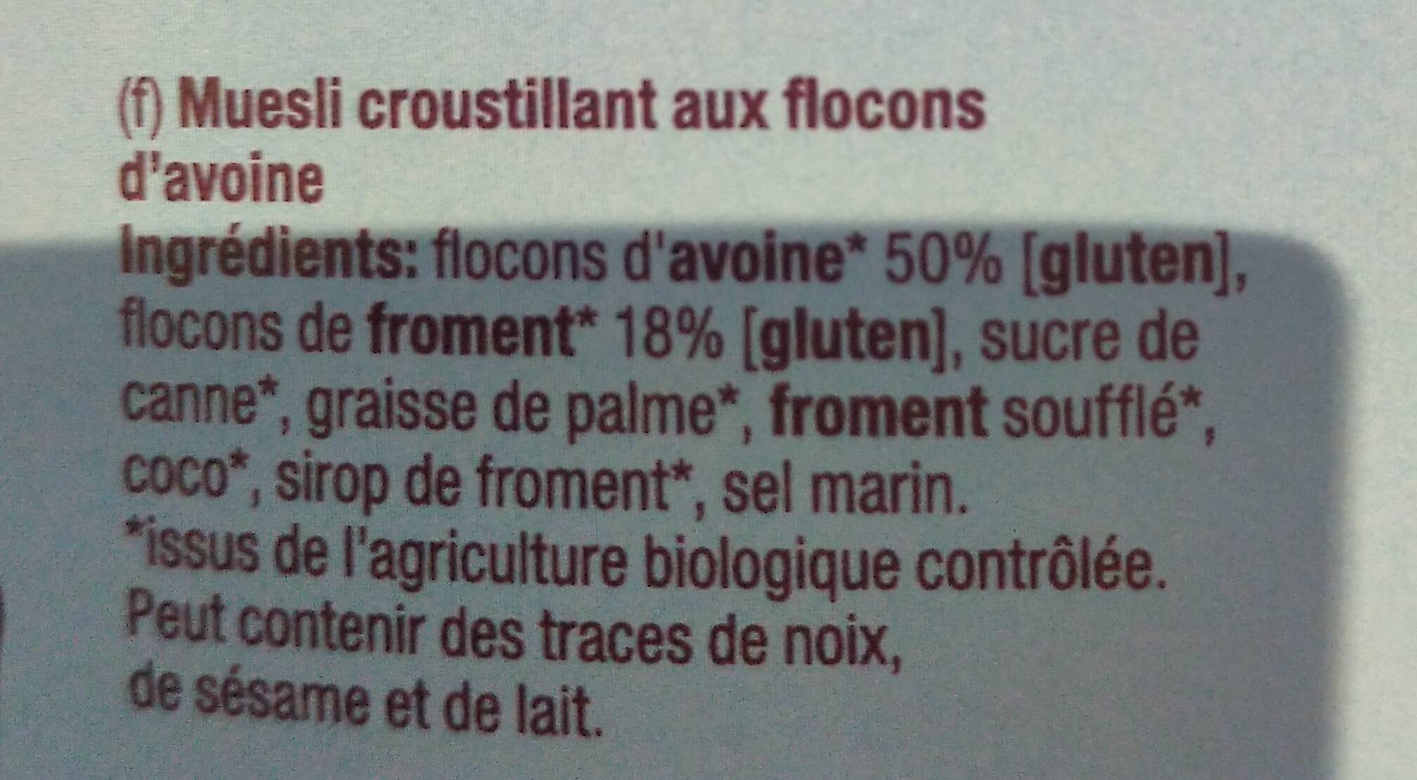 Basic crunchy - Ingrediënten - fr