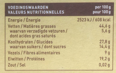 Pit & notenreep pecan vanille - Tableau nutritionnel - nl