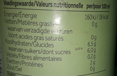 jus de sureau - Nutrition facts - nl