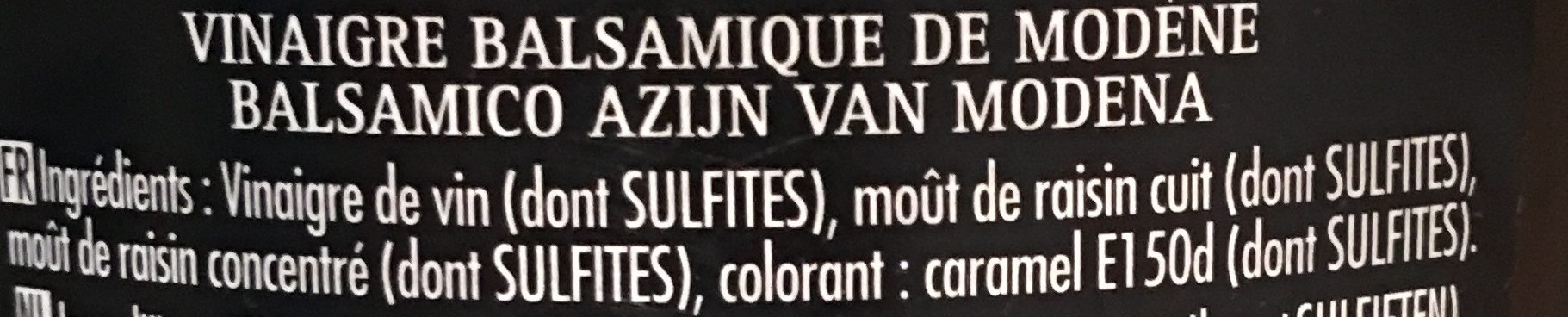 Maille Vinaigre Balsamique de Modène 75 cl - Ingredientes - fr