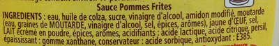 Sauce Pommes Frites - Ingrédients