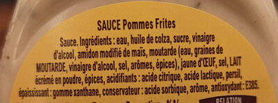 Sauce Pommes Frites - Instruction de recyclage et/ou informations d'emballage