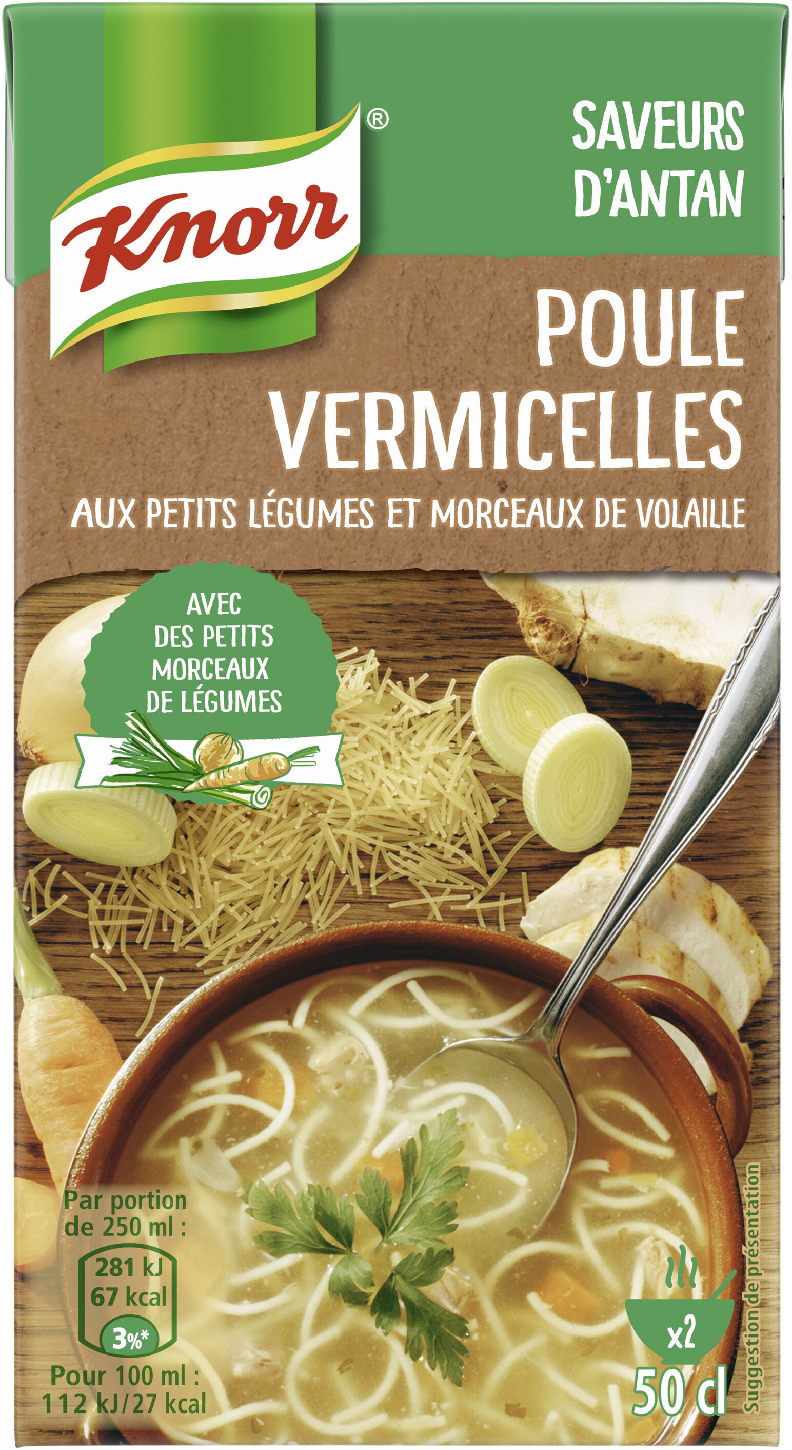 Knorr Saveurs d'Antan Soupe Poule Vermicelles 50cl - Produit