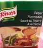 Knorr Peper Room Saus Sauce au poivre à la crème  300ML - Produit
