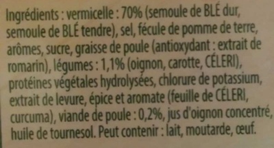 Bouillon de poule vermicelles - Ingredients - fr