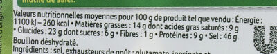 Knorr Bouillon Cube Fait Tout 100% Végétal Lot 2x10 - 200g - Voedingswaarden - fr