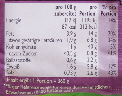 Noodle Express Asia Rind Geschmack - Nutrition facts
