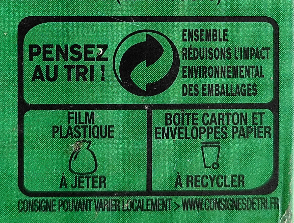 Thé vert menthe x 30 sachets - Instruction de recyclage et/ou informations d'emballage