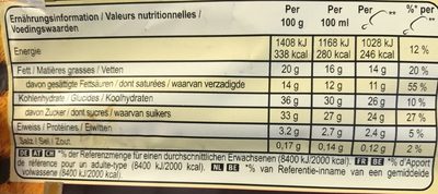 Batonnet Double Caramel - Valori nutrizionali - fr