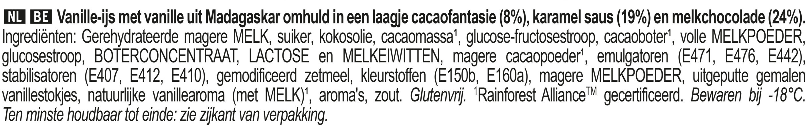 Magnum Glace Bâtonnet Double Caramel 4x88ml - Ingrediënten