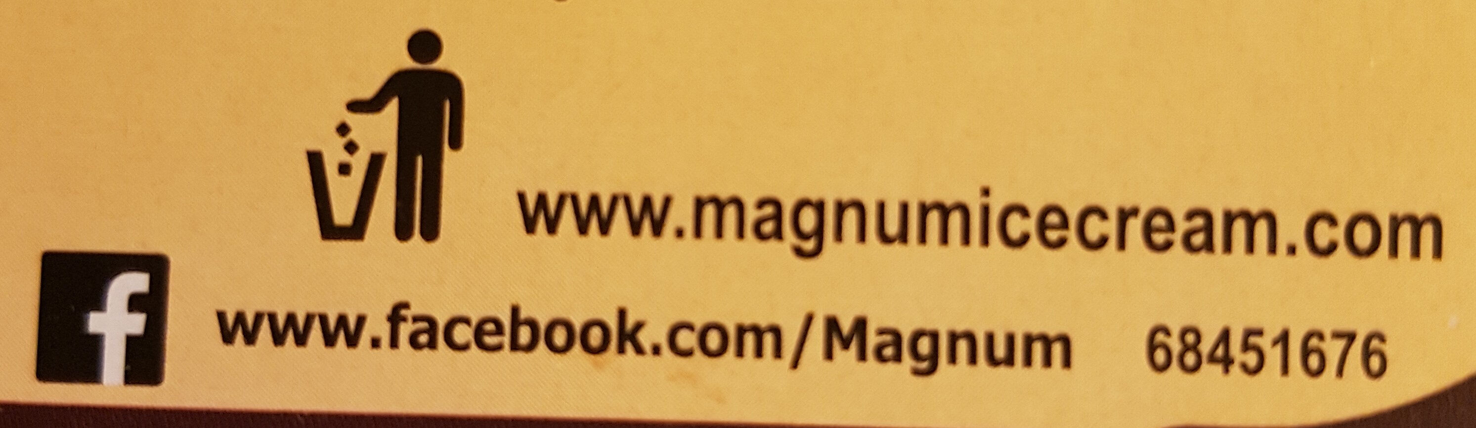 Magnum Glace Bâtonnet Double Caramel 4x88ml - Instruction de recyclage et/ou informations d'emballage