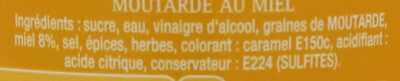 Maille Moutarde Au Miel Pot - Ingredientes - fr