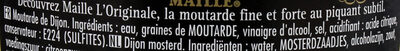 L'Originale Moutarde Fine De Dijon - Zutaten
