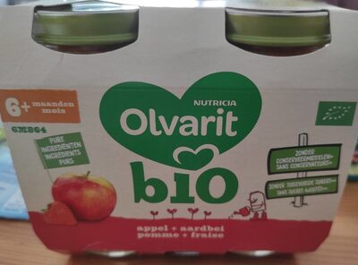 Olvarit bio pomme fraise - Product - fr