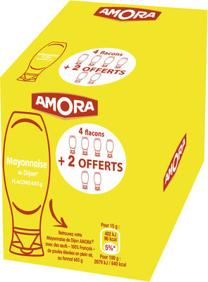 Amora Mayonnaise Dijon Nature Œufs Français Flacon Souple Flacon Souple 685g 4 + 2 Offerts - Product - fr