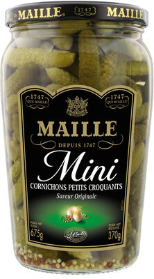 Maille Mini Cornichons Petits Croquants Bocal 370g - Produit