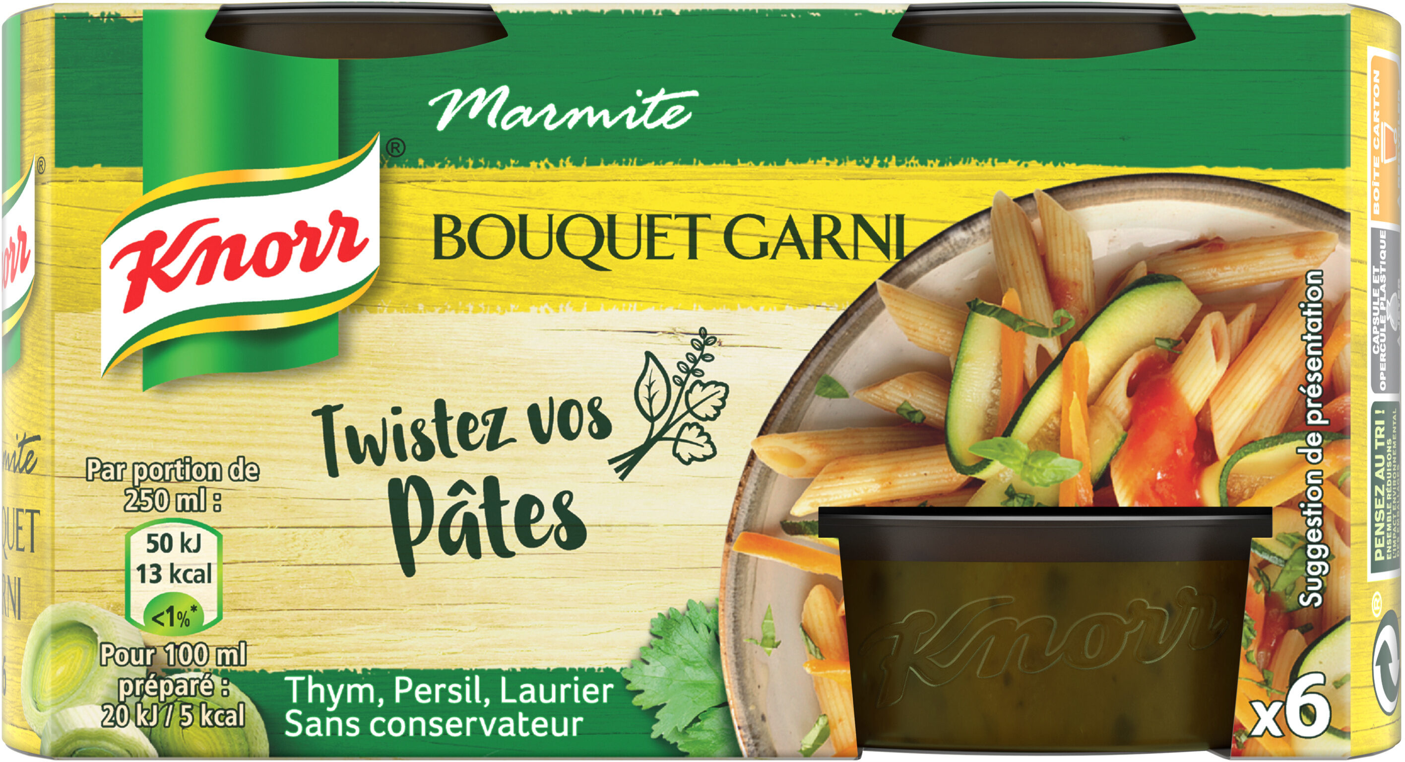 Knorr Marmite Bouquet Garni 6 Capsules 168g - Produit