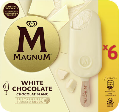 Magnum Glace Bâtonnet Chocolat Blanc 6x110ml - Product - fr