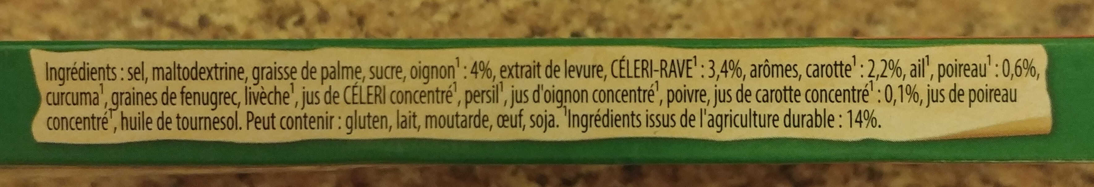 Bouillon Légumes - Ingredients - fr