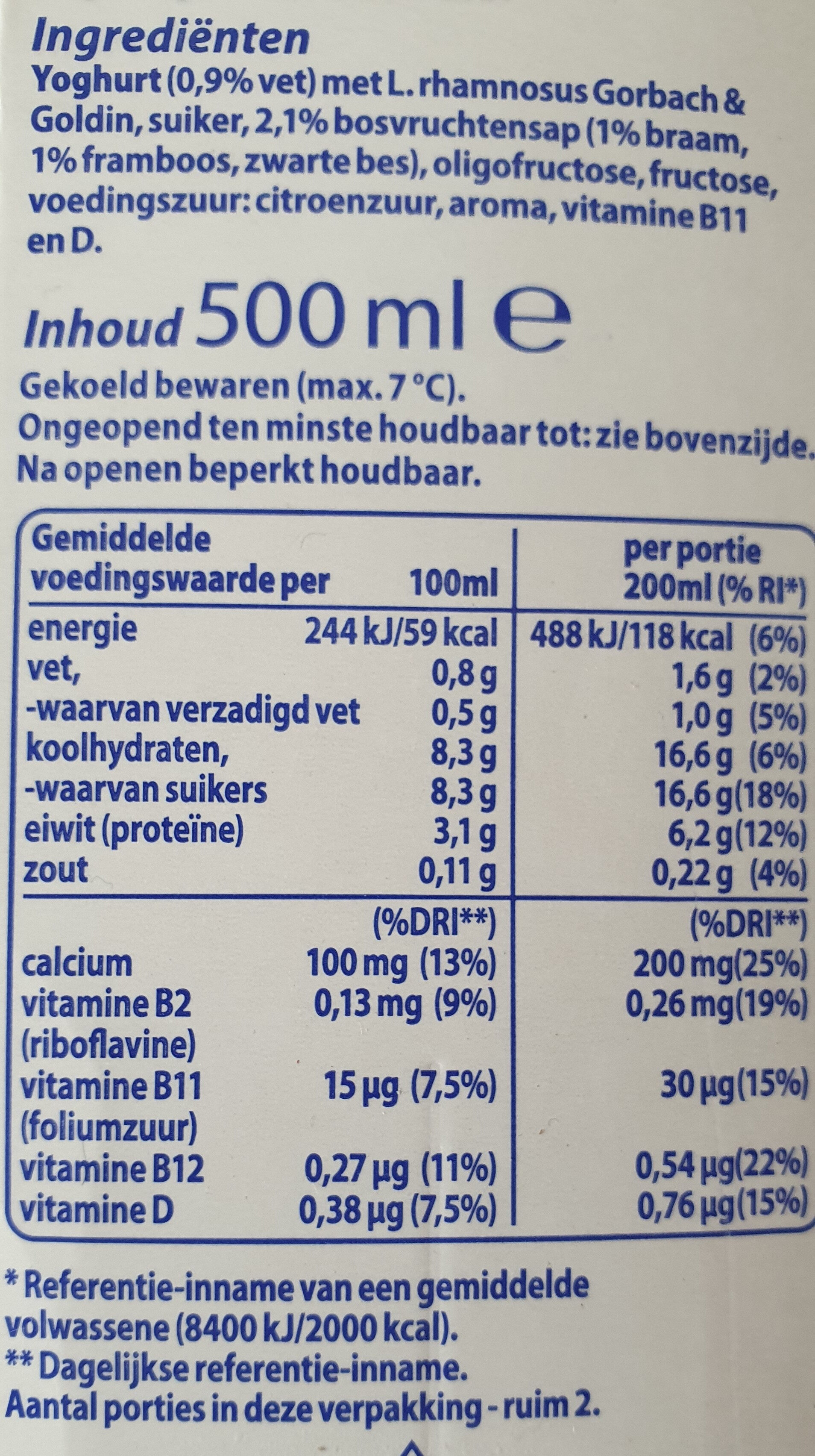 Vifit drinkyoghurt bosvruchten - Product - en