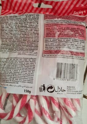 Candy canes strawberry flavour - Nutrition facts - fr