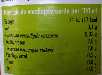 tomatensap - Nutrition facts - nl