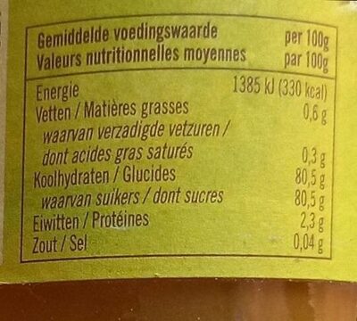 Honing met gelée royale - Voedingswaarden - fr