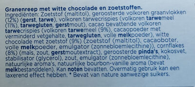 B'tween zero witte chocolade - Ingrediënten