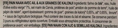 Naan Ail & Graines de Kalonji - Ingrédients
