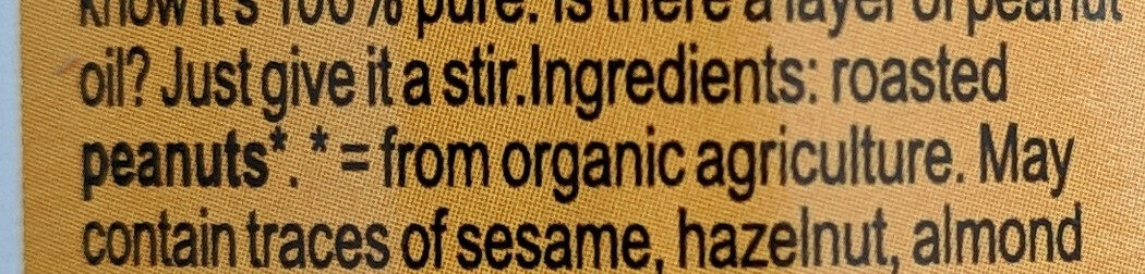 Erdnussbutter - Ingredients