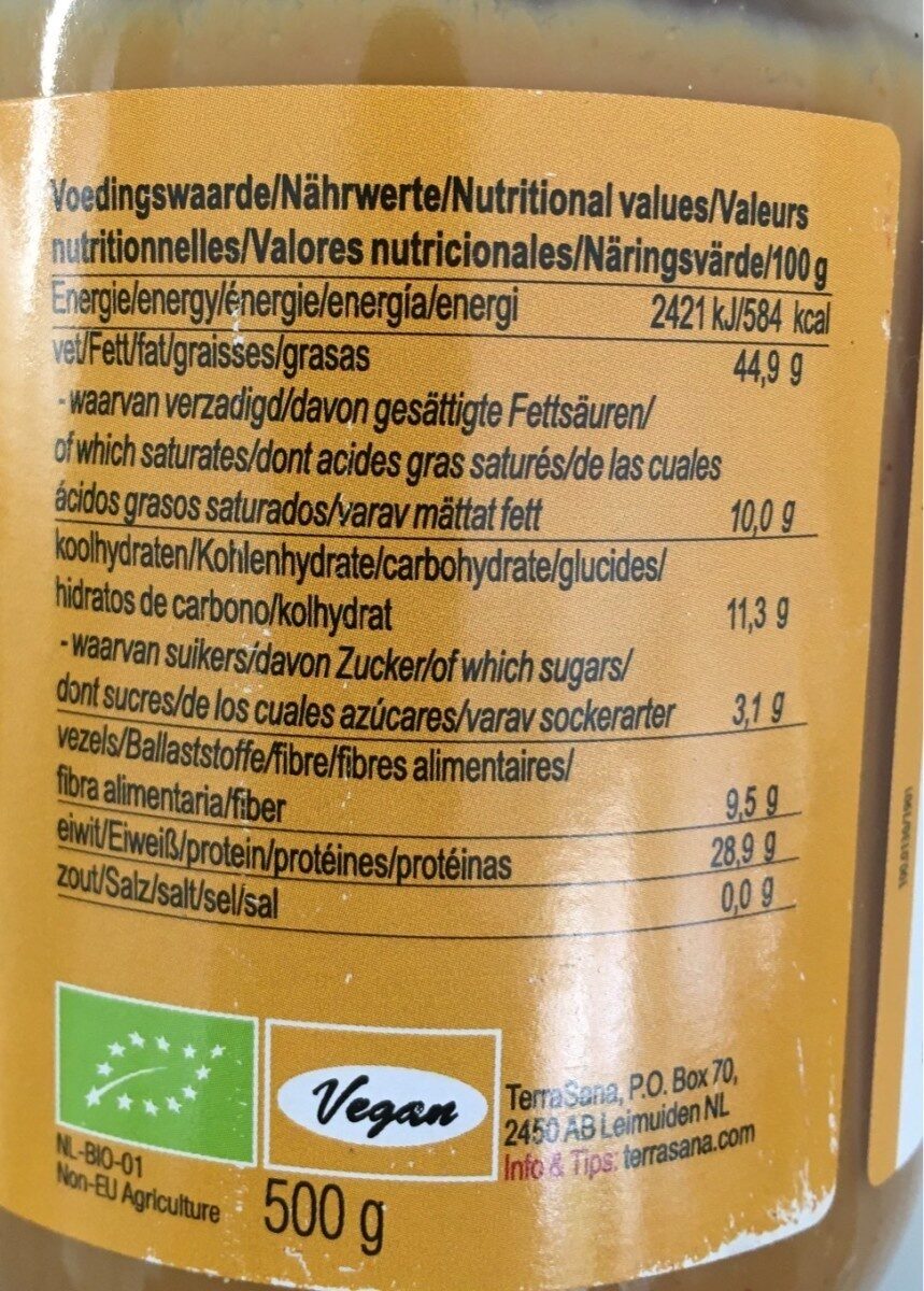 Erdnussbutter - Nährwertangaben - fr