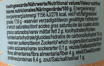 Hummus økologisk- 185 GR - Mindst Holdbar Til : 17-03-2015 - Tableau nutritionnel