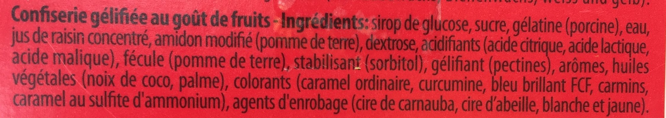The Original Candy Burger - Ingredients - fr