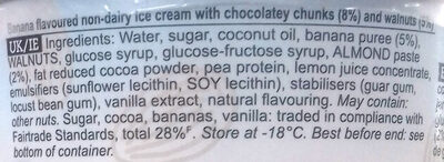 Chunky Monkey Non-Dairy Ice Cream - Ingredients