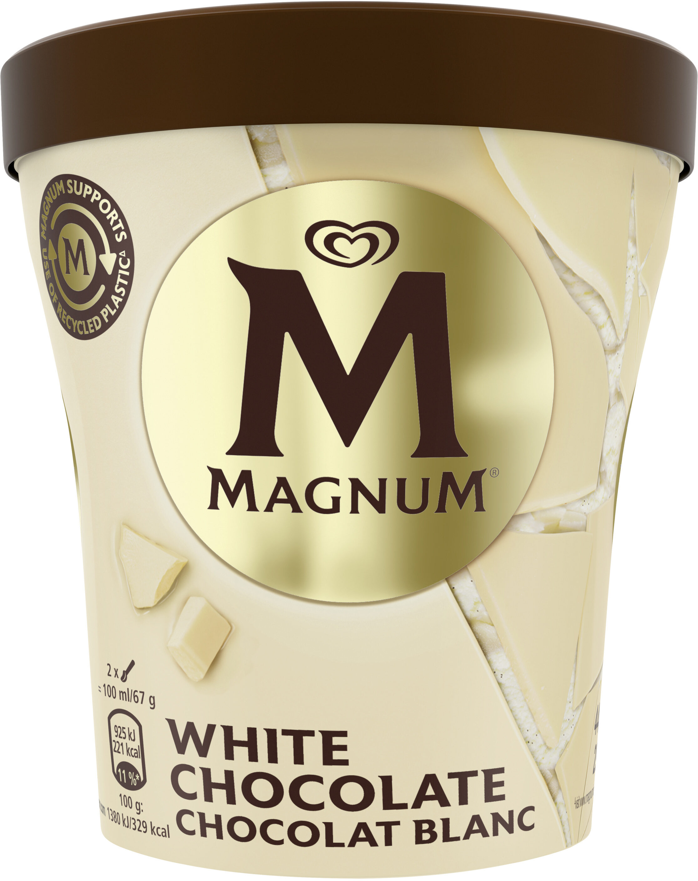 Magnum Glace Pot Vanille Chocolat Blanc 440ml - Product - fr