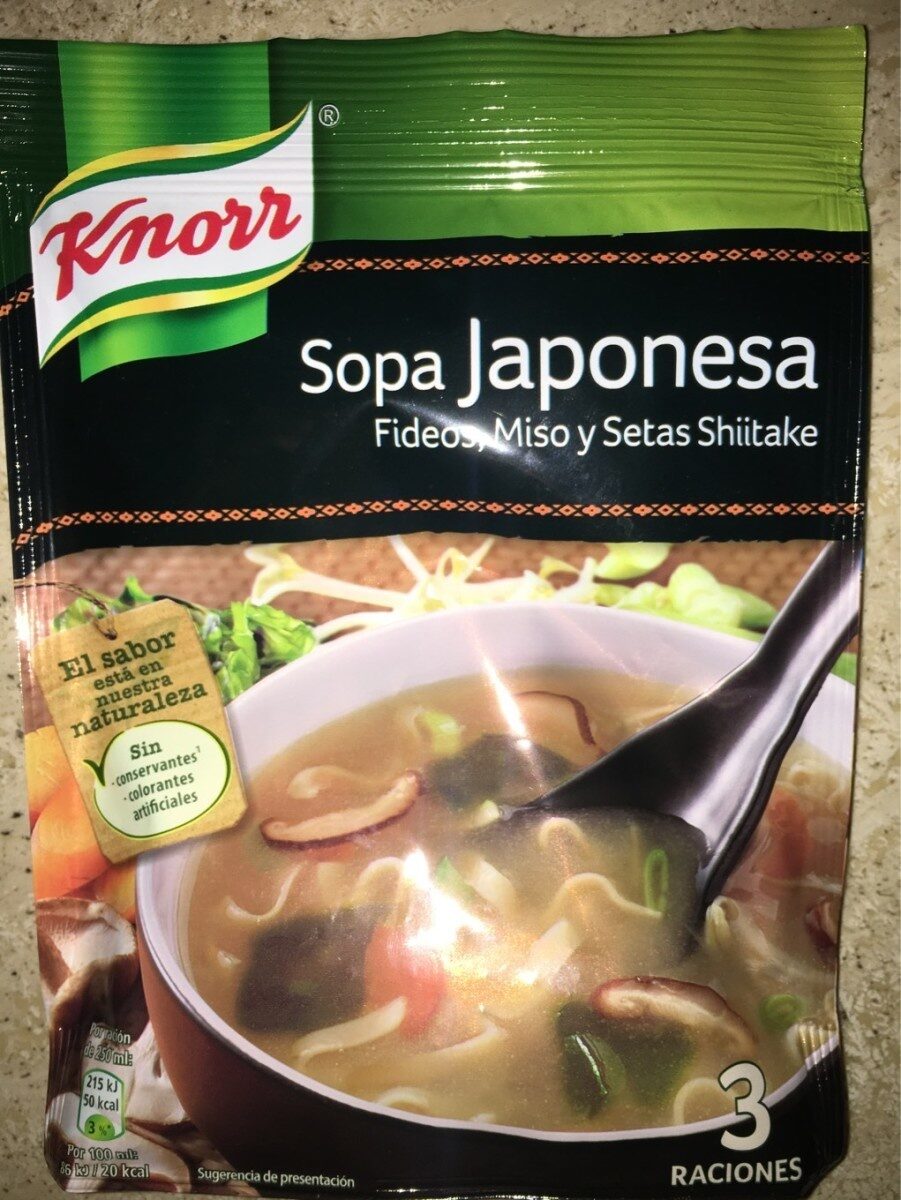 Sopa japonesa - Producto