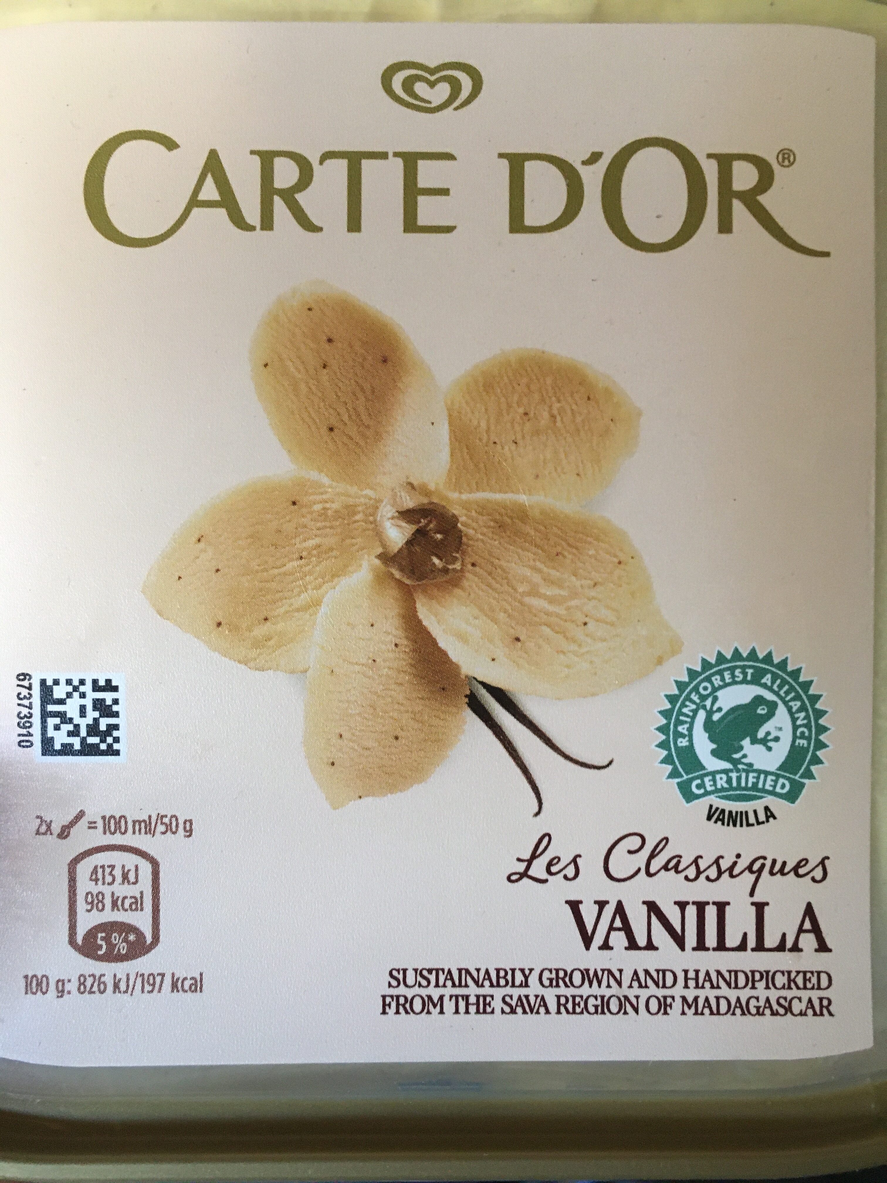 Carte D’Or Vanilla Ice Cream 500g - Product